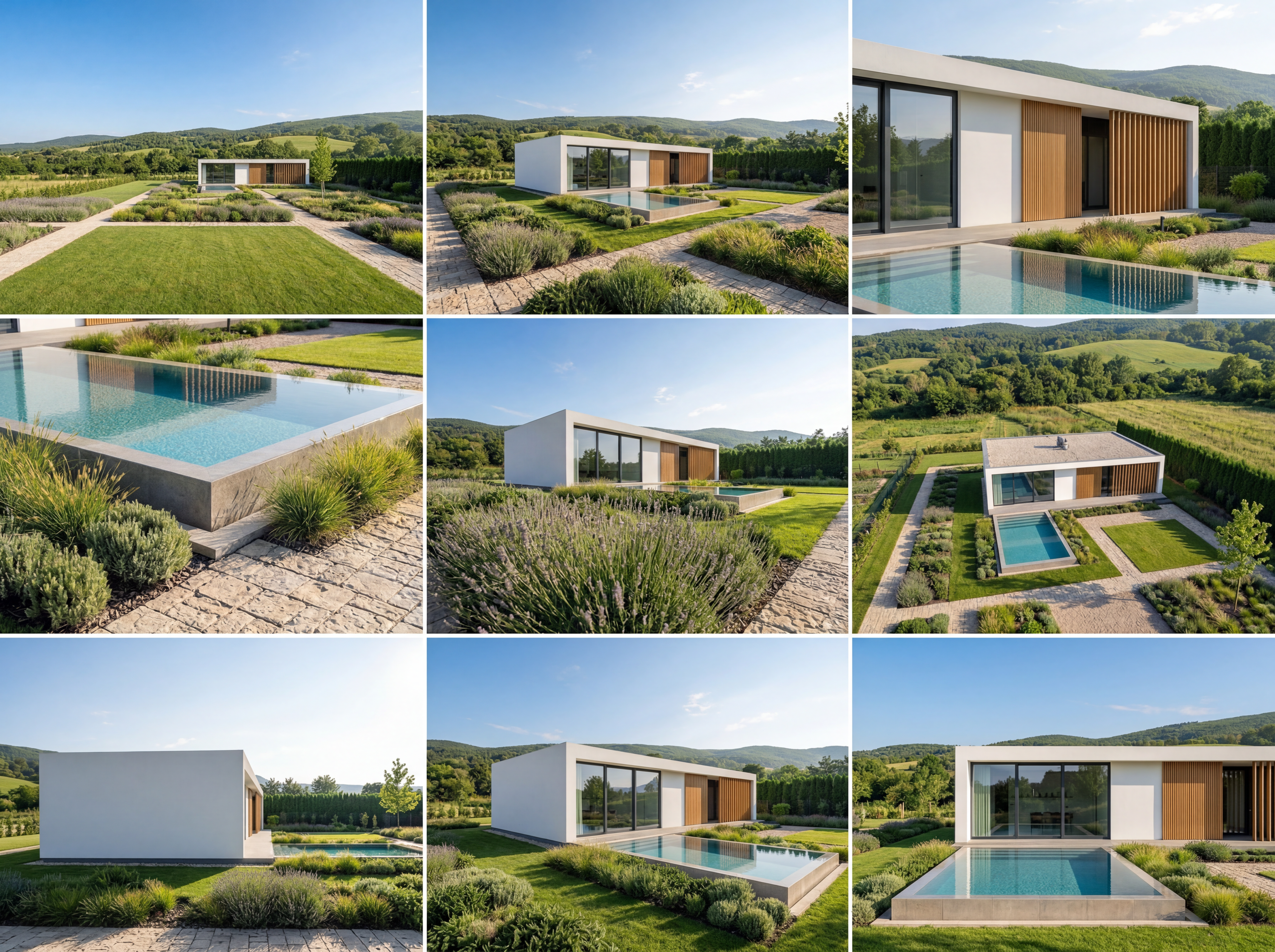 Moderní vila — 9 architektonických záběrů z modulu 3.4